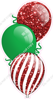Sparkle - Red & Green Christmas Triple Balloon Bundle