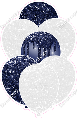 Navy Blue & White Balloon Bundle