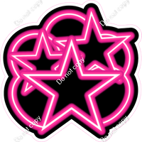 NEON - Hot Pink Balloon & Star Bundle