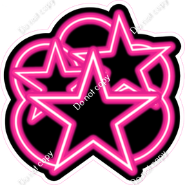 NEON - Hot Pink Balloon & Star Bundle