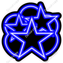 NEON - Blue Balloon & Star Bundle