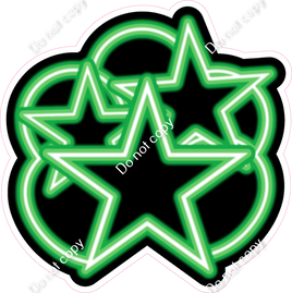 NEON - Green Balloon & Star Bundle