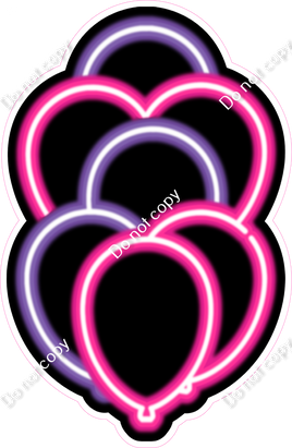 NEON - Hot Pink & Purple XL Balloon Bundle
