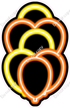 NEON - Orange & Yellow XL Balloon Bundle