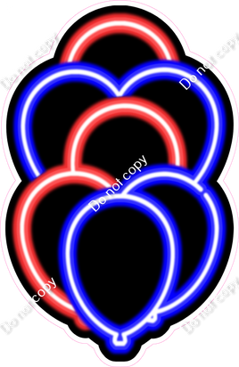 NEON - Red & Blue XL Balloon Bundle