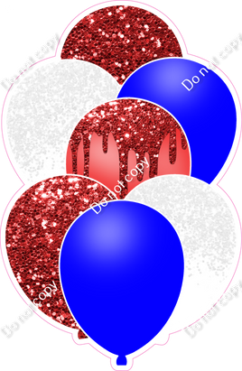 Red, White, Blue Balloon Bundle