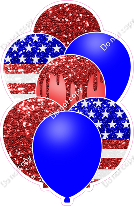 American Flag Balloon Bundle