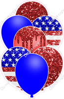 American Flag Balloon Bundle