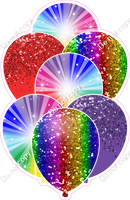 Rainbow & Rainbow Burst Balloon Bundle