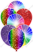 Rainbow & Rainbow Burst Balloon Bundle