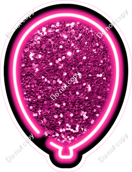 NEON - Hot Pink Balloon - Sparkle