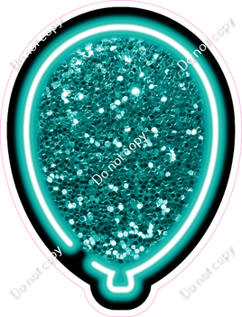 NEON - Teal Balloon - Sparkle