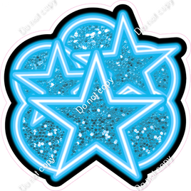 NEON - Caribbean Balloon & Star Bundle - Sparkle