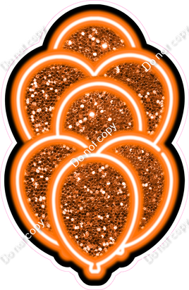 NEON - Orange XL Balloon Bundle - Sparkle