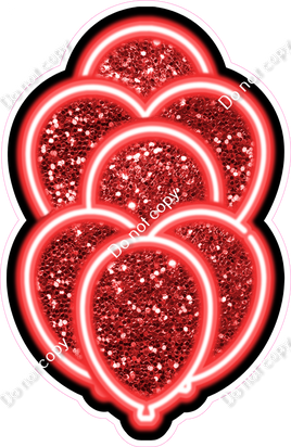 NEON - Red XL Balloon Bundle - Sparkle