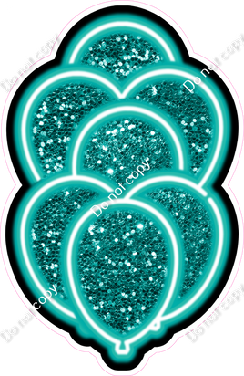 NEON - Teal XL Balloon Bundle - Sparkle