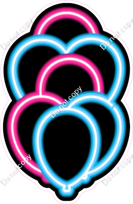 NEON - Caribbean & Hot Pink XL Balloon Bundle