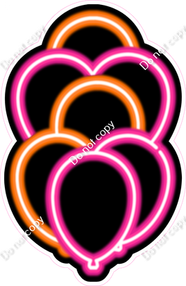 NEON - Hot Pink & Orange XL Balloon Bundle