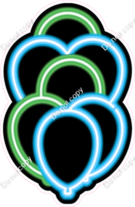 NEON - Caribbean & Lime Green XL Balloon Bundle