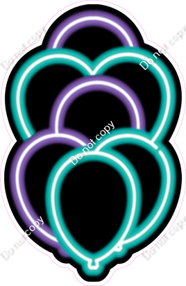 NEON - Purple & Teal XL Balloon Bundle