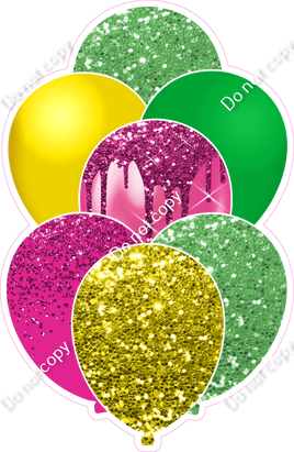 Yellow, Lime, Hot Pink XL Balloon Bundle