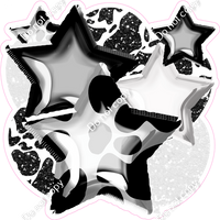 Black & White Cow Print Balloon & Star Bundle