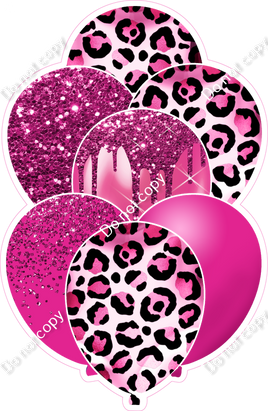 Hot Pink Leopard Print XL Balloon Bundle