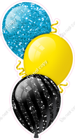 Sparkle - Caribbean, Yellow, Black Triple Balloon Bundle