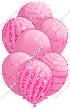 All Bubblegum Balloons - Bubblegum Sparkle Accents