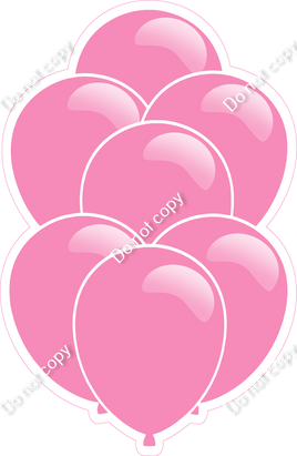 Flat Bubblegum Balloon Bundle with Highlight