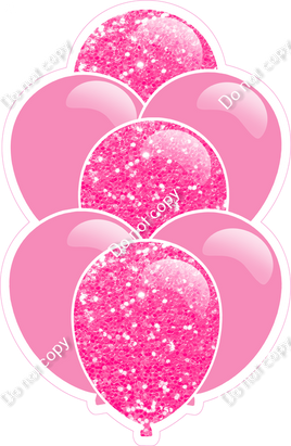 Flat & Sparkle Bubblegum Balloon Bundle with Highlight