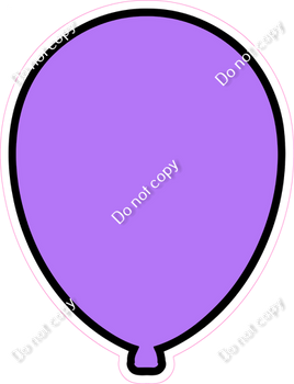 Flat - Lilac Balloon - Outlined