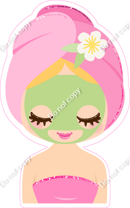 Light Skin Tone Spa Girl - Face Mask