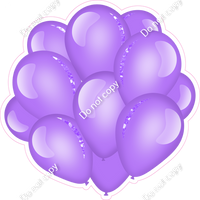 Flat - Lilac Balloon Cluster