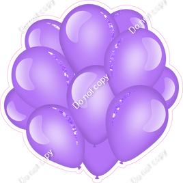 Flat - Lilac Balloon Cluster