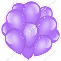 Flat - Lilac Balloon Cluster