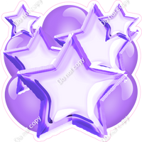 Flat - Lilac Balloon & Star Bundle