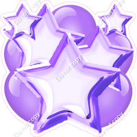 Flat - Lilac Balloon & Star Bundle