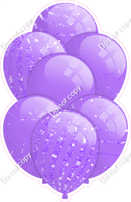 All Lilac Balloons - Lilac Sparkle Accents