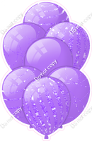 All Lilac Balloons - Lilac Sparkle Accents