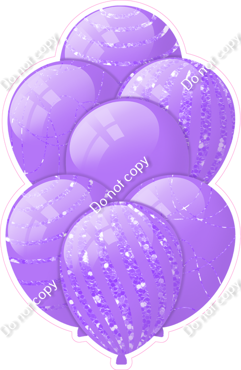 All Lilac Balloons - Lilac Sparkle Accents| Sign Swag USA