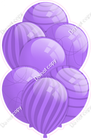 All Lilac Balloons - Lilac Flat Accents