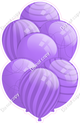 All Lilac Balloons - Lilac Flat Accents