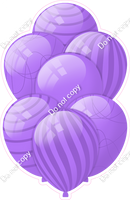 All Lilac Balloons - Lilac Flat Accents