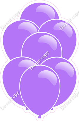 Flat Lilac  Balloon Bundle with Highlight