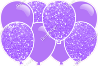 Combo Flat & Sparkle Lilac - Horizontal Balloon Panel