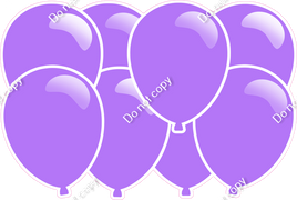 Flat Lilac - Horizontal Balloon Panel