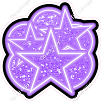 NEON - Lilac Balloon & Star Bundle - Sparkle