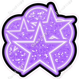 NEON - Lilac Balloon & Star Bundle - Sparkle