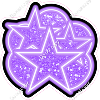 NEON - Lilac Balloon & Star Bundle - Sparkle